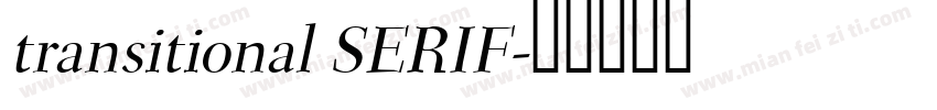 transitional SERIF字体转换